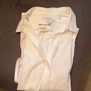 Foxcroft NYC Non iron Stretch White Dress Shirt Size XL